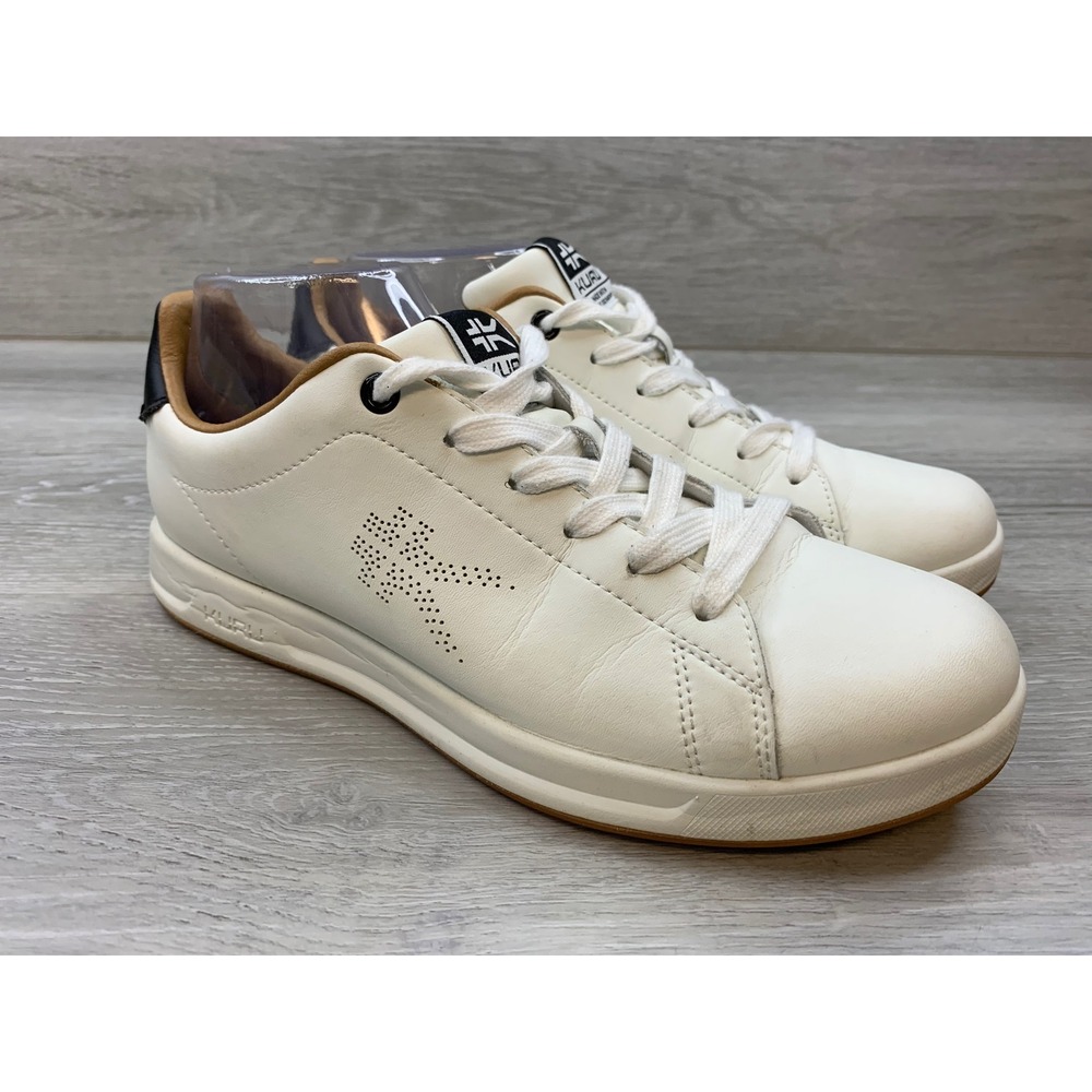 Kuru Roam Women's 9 White Leather Walking Casual Classic Comfort Shoes